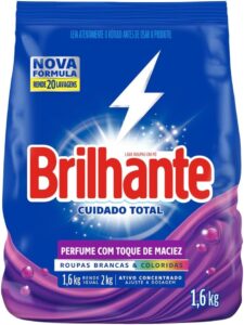 Brilhante Lava-Roupas Em Pó Roupas Brancas E Coloridas Ativo Concentrado Cuidado Total Pacote 1 6Kg