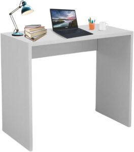 Escrivaninha 100% MDF Mesa 90cm x 45cm Home Office Branco