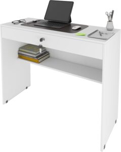 Escrivaninha Prisma Mesa De Escritorio Com Gaveta E Chave